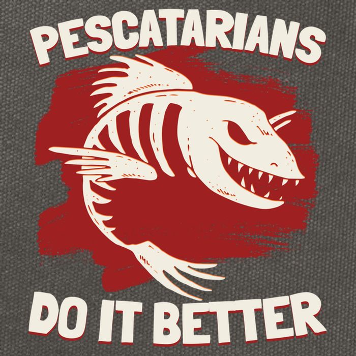 Pescatarians Do It Better Pescatarian Fish Food Gift Cotton Canvas Backpack
