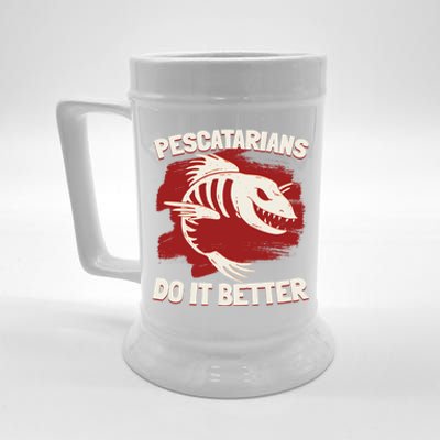 Pescatarians Do It Better Pescatarian Fish Food Gift Beer Stein