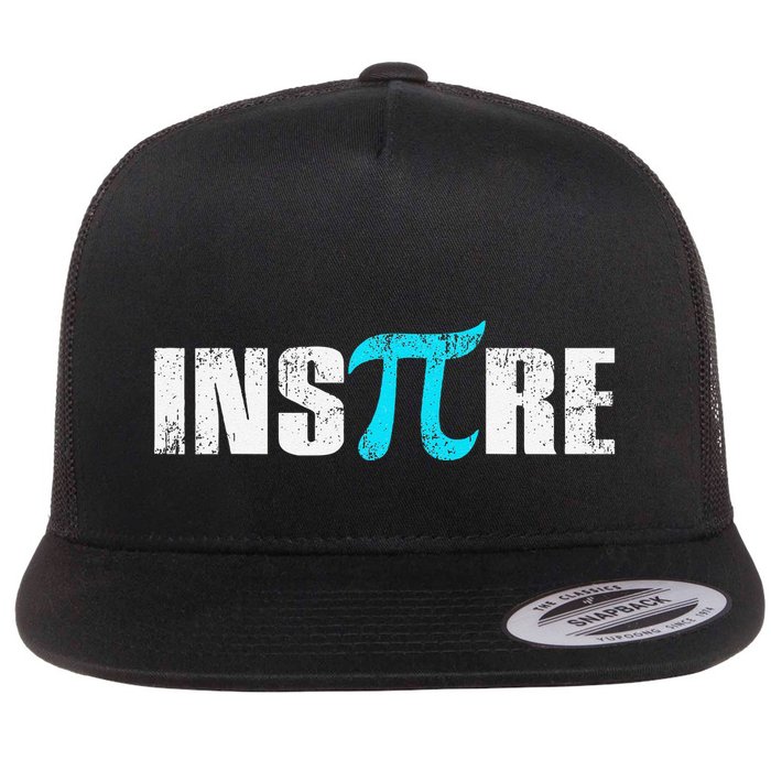 Pi Day Inspire Pi Symbol 3.14 Funny Math Teachers Students .Png Flat Bill Trucker Hat