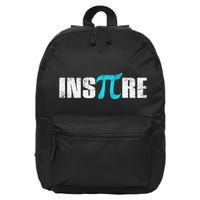 Pi Day Inspire Pi Symbol 3.14 Funny Math Teachers Students .Png 16 in Basic Backpack