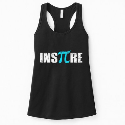 Pi Day Inspire Pi Symbol 3.14 Funny Math Teachers Students .Png Womens Tank Top