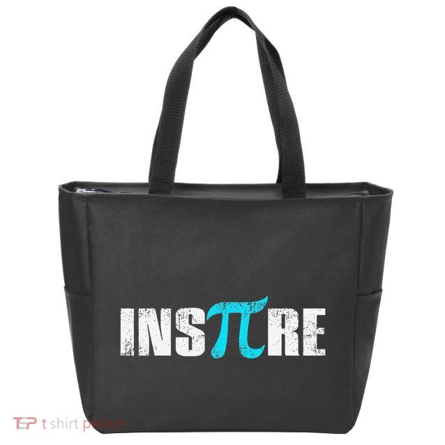 Pi Day Inspire Pi Symbol 3.14 Funny Math Teachers Students .Png Zip Tote Bag