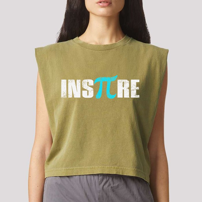 Pi Day Inspire Pi Symbol 3.14 Funny Math Teachers Students .Png Garment-Dyed Women's Muscle Tee