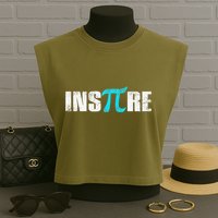 Pi Day Inspire Pi Symbol 3.14 Funny Math Teachers Students .Png Garment-Dyed Women's Muscle Tee
