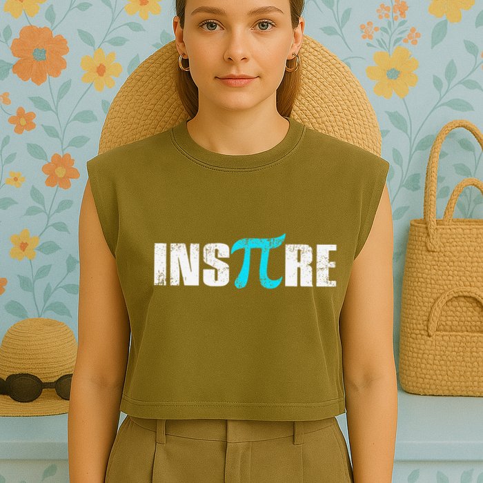 Pi Day Inspire Pi Symbol 3.14 Funny Math Teachers Students .Png Garment-Dyed Women's Muscle Tee