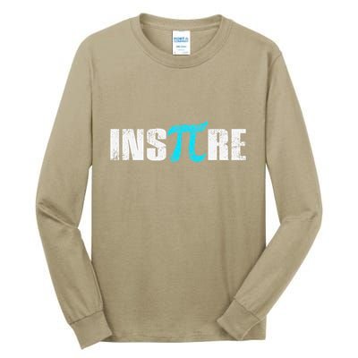Pi Day Inspire Pi Symbol 3.14 Funny Math Teachers Students .Png Tall Long Sleeve T-Shirt
