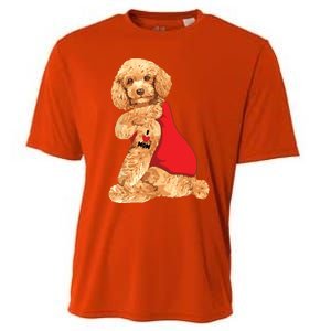 Poodle Dog I Love Mom Tattoo Lover Funny Gift Cooling Performance Crew T-Shirt