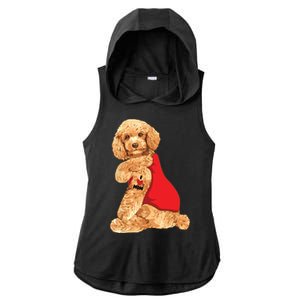 Poodle Dog I Love Mom Tattoo Lover Funny Gift Ladies PosiCharge Tri-Blend Wicking Draft Hoodie Tank