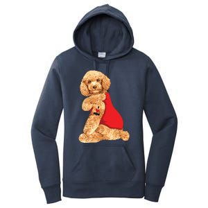 Poodle Dog I Love Mom Tattoo Lover Funny Gift Women's Pullover Hoodie