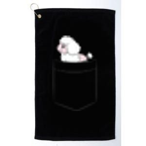 Poodle Dog In Pocket Funny Poodle Platinum Collection Golf Towel