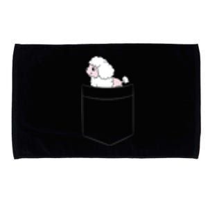 Poodle Dog In Pocket Funny Poodle Microfiber Hand Towel