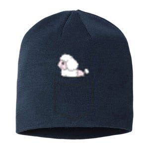 Poodle Dog In Pocket Funny Poodle Sustainable Beanie