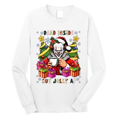 Pennywise Dead Inside But Jolly Af Pennywise Horror Christmas Tree Long Sleeve Shirt