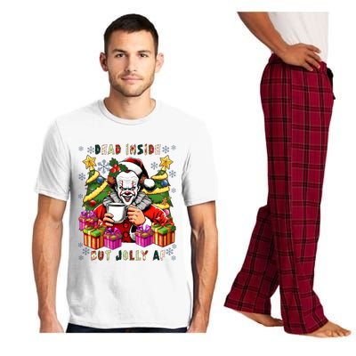 Pennywise Dead Inside But Jolly Af Pennywise Horror Christmas Tree Pajama Set