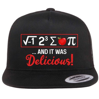 Pi Day I Eight Sum Pi Funny Math Pun Gift Flat Bill Trucker Hat