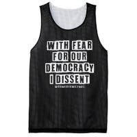 Pro Democracy I Dissent Strong Support Mesh Reversible Basketball Jersey Tank