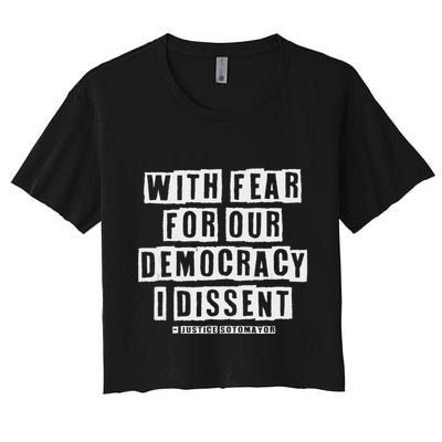 Pro Democracy I Dissent Strong Support Crop Top