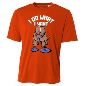 Pitbull Dog I Do What I Want Cooling Performance Crew T-Shirt