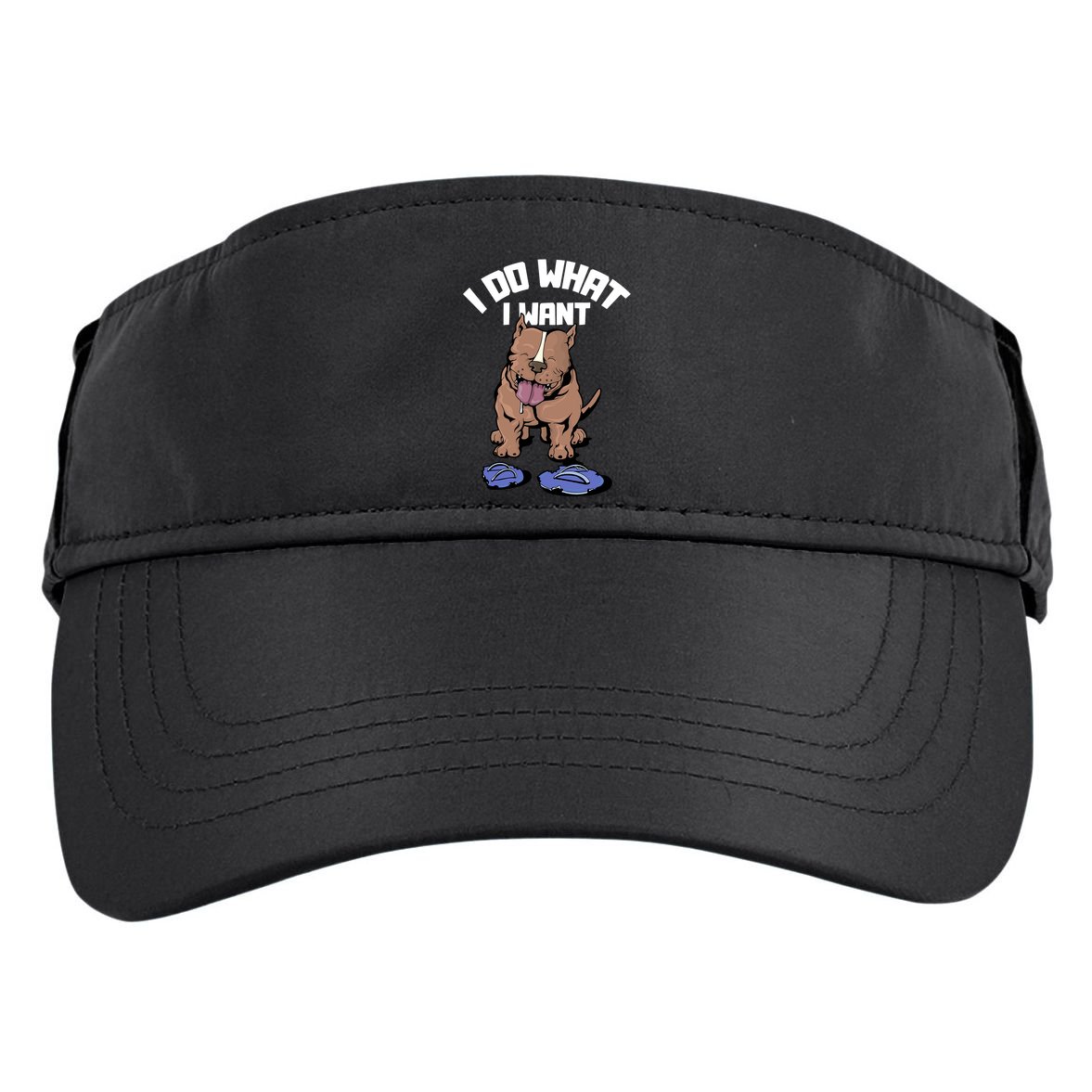 Pitbull Dog I Do What I Want Adult Drive Performance Visor
