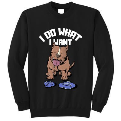 Pitbull Dog I Do What I Want Tall Sweatshirt