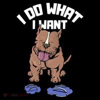 Pitbull Dog I Do What I Want Pom Pom 12in Knit Beanie