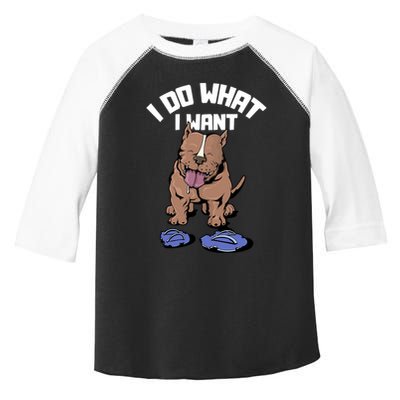 Pitbull Dog I Do What I Want Toddler Fine Jersey T-Shirt