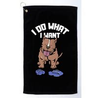 Pitbull Dog I Do What I Want Golf Towel