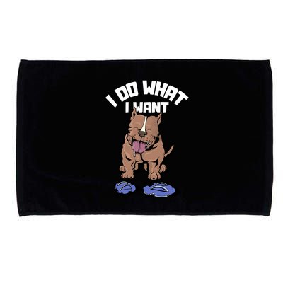 Pitbull Dog I Do What I Want Microfiber Hand Towel
