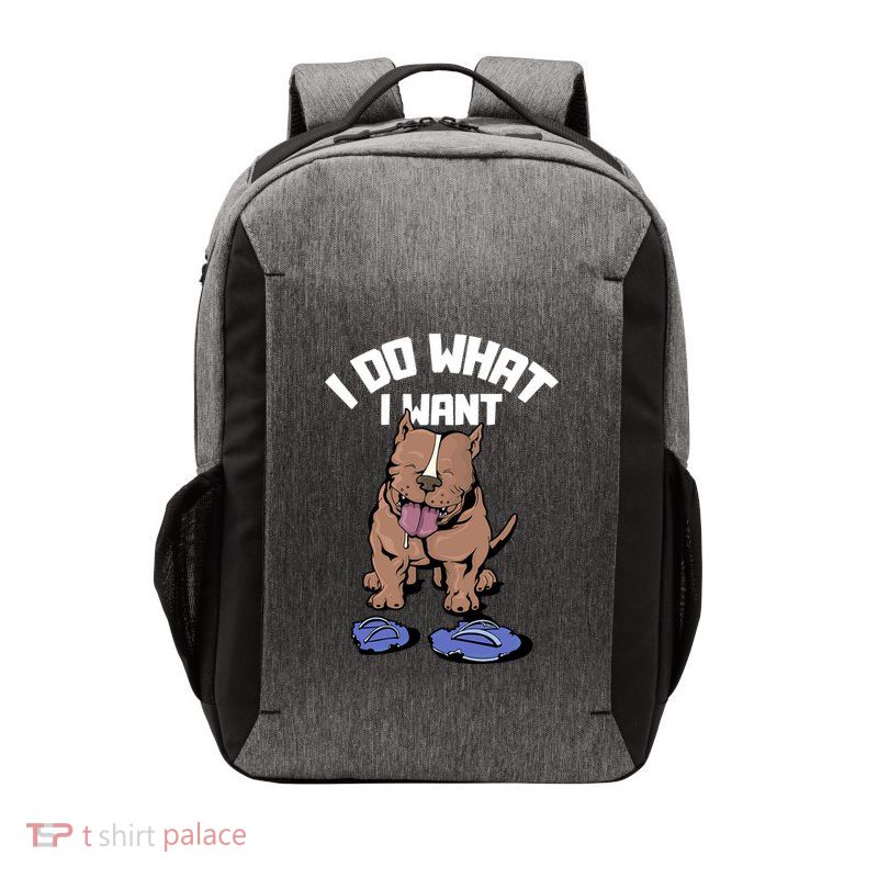 Pitbull Dog I Do What I Want Vector Backpack