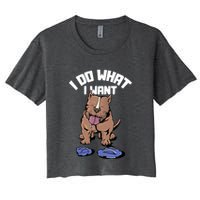Pitbull Dog I Do What I Want Crop Top