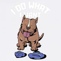 Pitbull Dog I Do What I Want Garment-Dyed Sweatshirt
