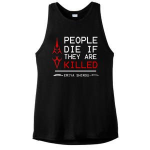 People Die If They Are Killed Emiya Shirou Fate Ladies PosiCharge Tri-Blend Wicking Tank