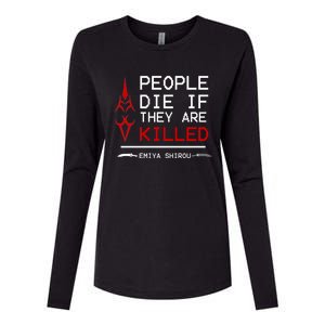 People Die If They Are Killed Emiya Shirou Fate Womens Cotton Relaxed Long Sleeve T-Shirt