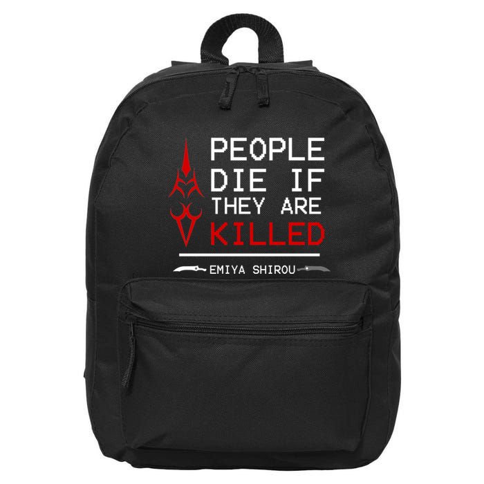 People Die If They Are Killed Emiya Shirou Fate 16 in Basic Backpack