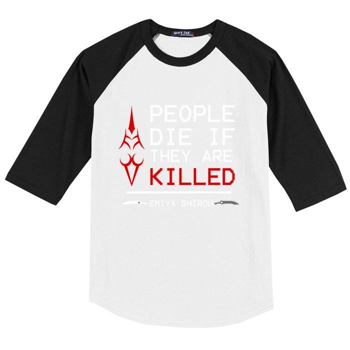 People Die If They Are Killed Emiya Shirou Fate Baseball Sleeve Shirt