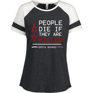 People Die If They Are Killed Emiya Shirou Fate Enza Ladies Jersey Colorblock Tee