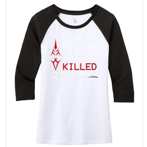 People Die If They Are Killed Emiya Shirou Fate Women's Tri-Blend 3/4-Sleeve Raglan Shirt