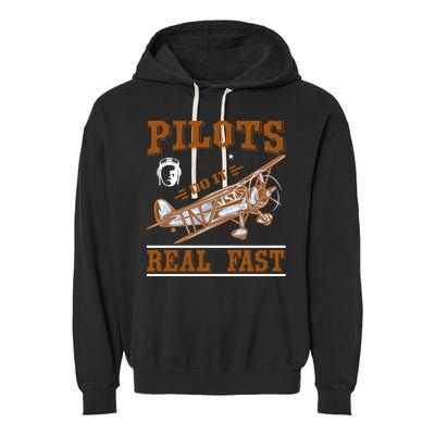Pilots Do It Real Fast Garment-Dyed Fleece Hoodie