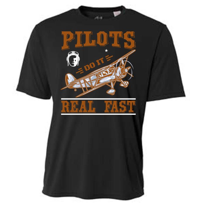 Pilots Do It Real Fast Cooling Performance Crew T-Shirt