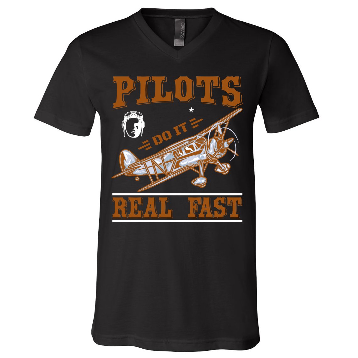 Pilots Do It Real Fast V-Neck T-Shirt