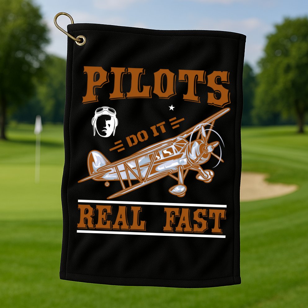 Pilots Do It Real Fast Golf Towel