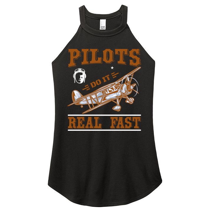 Pilots Do It Real Fast Women's Perfect Tri Rocker Tank