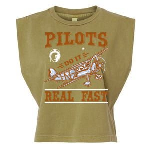 Pilots Do It Real Fast Garment-Dyed Women's Muscle Tee