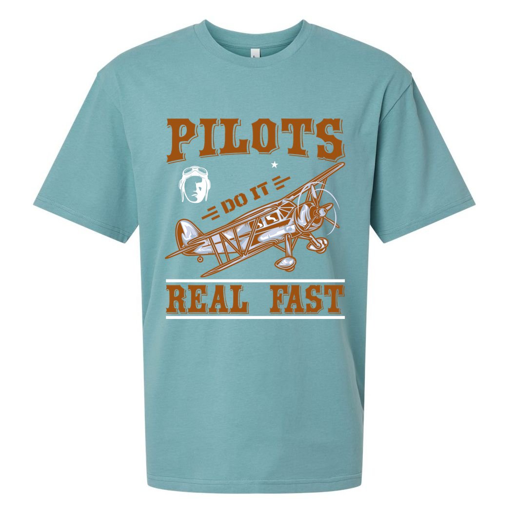 Pilots Do It Real Fast Sueded Cloud Jersey T-Shirt