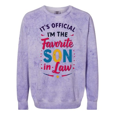 Proudly Declared I’M The Favorite Soninlaw Colorblast Crewneck Sweatshirt