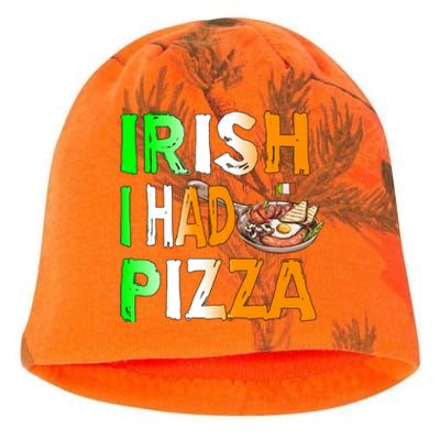 Patrick's Day Irish I Had Pizza Cool Gift Eat Food Restaurant Funny Gift Kati - Camo Knit Beanie