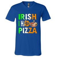 Patrick's Day Irish I Had Pizza Cool Gift Eat Food Restaurant Funny Gift V-Neck T-Shirt