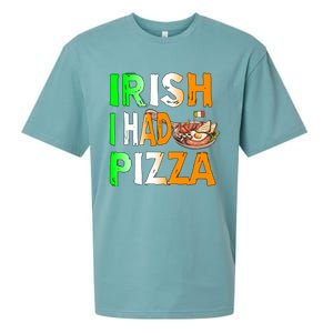 Patrick's Day Irish I Had Pizza Cool Gift Eat Food Restaurant Funny Gift Sueded Cloud Jersey T-Shirt