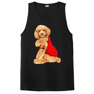 Poodle Dog I Love Mom Tattoo Lover Funny Gift PosiCharge Competitor Tank