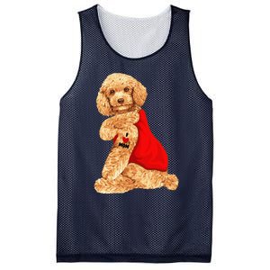 Poodle Dog I Love Mom Tattoo Lover Funny Gift Mesh Reversible Basketball Jersey Tank